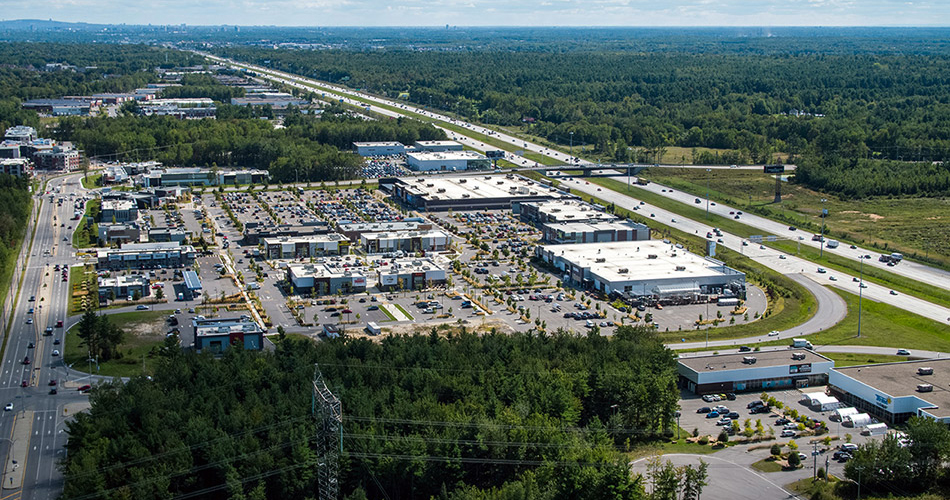 vue d'une ville da ns la couronne nord de montréal