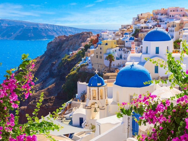 Santorini en bord de mer